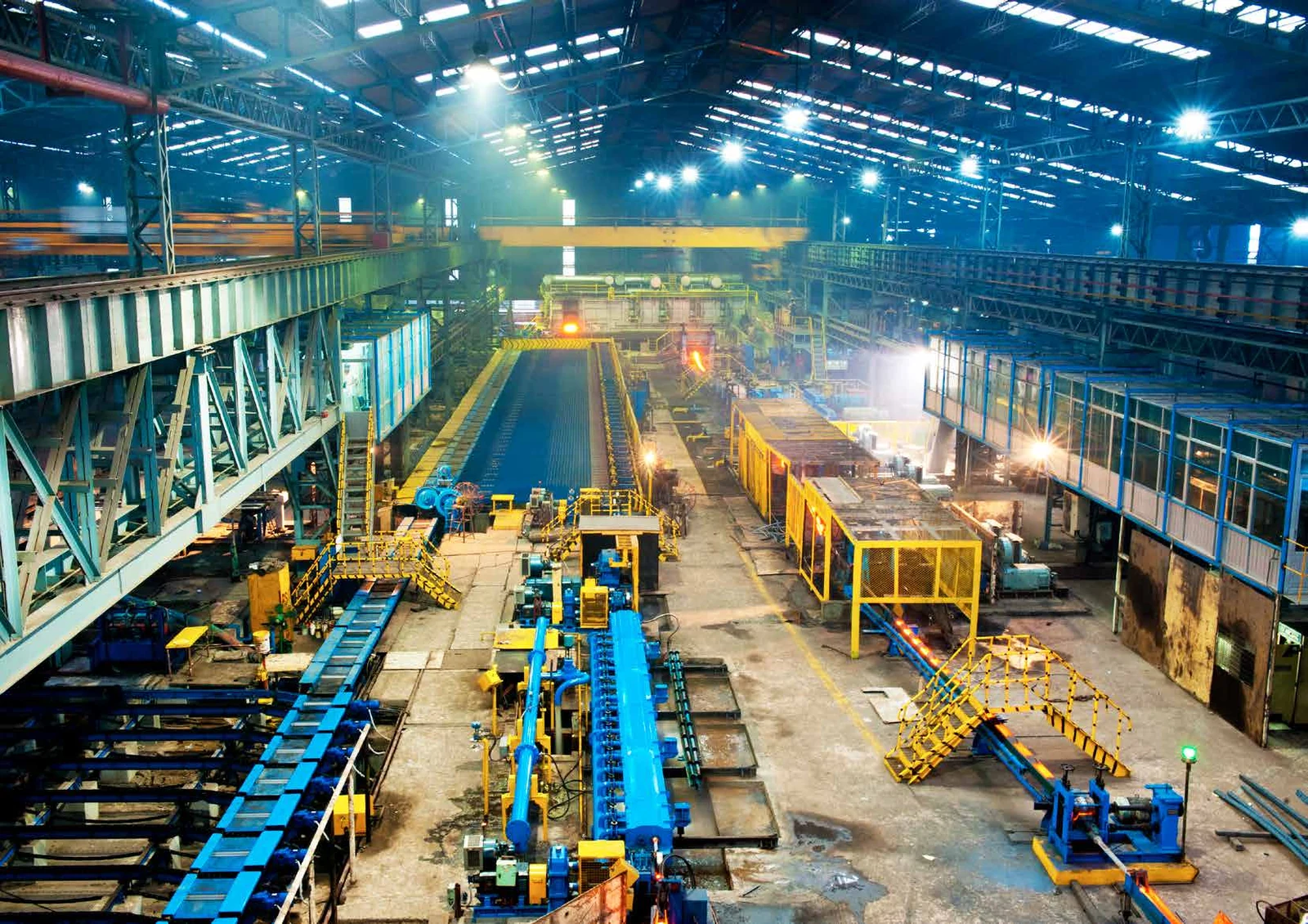 An archival photograph of the RSRM factory hall and rolling equipment